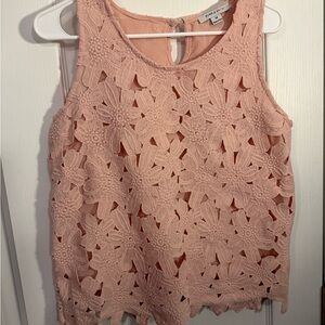 Purple Snow Blush Floral Lace Top